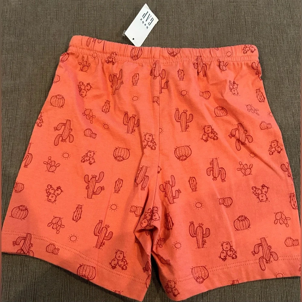 GAP cotton shorts cactus Print Toddler Boy size 4 NWT